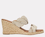 Load image into Gallery viewer, The Raffia Twist 2 Band Espadrille in Natural White

