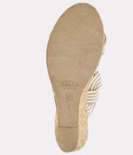 Load image into Gallery viewer, The Raffia Twist 2 Band Espadrille in Natural White
