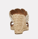 Load image into Gallery viewer, The Raffia Twist 2 Band Espadrille in Natural White
