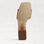 Load image into Gallery viewer, The Nubuck Signature Block Heel Slide in Cypress Tan
