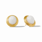 Load image into Gallery viewer, The Portofino Jade Stud in White

