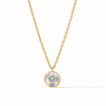 Load image into Gallery viewer, The Colette Circle Necklace in Chalcedony Blue
