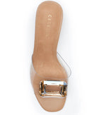 Load image into Gallery viewer, The Vinyl Gem Slide Sandal in Tea
