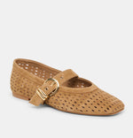 Load image into Gallery viewer, The Perforated MaryJane Flat in Light Brown
