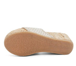 Load image into Gallery viewer, The Woven Cork Wedge in Gold
