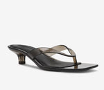 Load image into Gallery viewer, The Jelly Thong on Kitten Heel in Smoke
