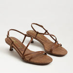 Load image into Gallery viewer, The Strappy Kitten Heel Sandal in Rich Cognac
