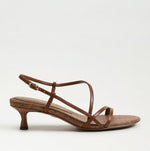 Load image into Gallery viewer, The Strappy Kitten Heel Sandal in Rich Cognac
