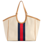 Load image into Gallery viewer, The Stripe Tote in Ivory

