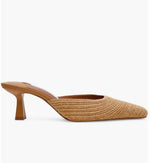 Load image into Gallery viewer, The Sabrina Heel Dress Mule in Natural Raffia
