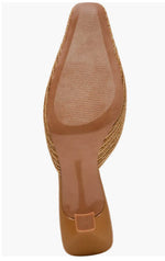 Load image into Gallery viewer, The Sabrina Heel Dress Mule in Natural Raffia
