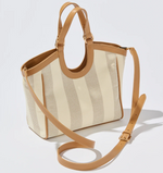 Load image into Gallery viewer, The Multi Stripe Mini Tote in Tan
