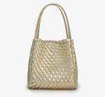 Load image into Gallery viewer, The Woven Mini Tote in Gold
