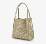 Load image into Gallery viewer, The Woven Mini Tote in Gold
