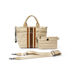 Load image into Gallery viewer, The Getaway Tote in Blonde Stripe

