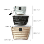 Load image into Gallery viewer, The Travel Trio Pouches in Pearl Cashmere
