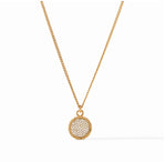 Load image into Gallery viewer, The Fleur-De Lis Solitaire Necklace in Gold CZ
