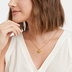 Load image into Gallery viewer, The Fleur-De Lis Solitaire Necklace in Gold CZ
