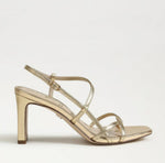 Load image into Gallery viewer, The Strappy Dress Sandal in Amber Gold
