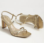 Load image into Gallery viewer, The Strappy Dress Sandal in Amber Gold
