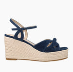 Load image into Gallery viewer, The Bow Platform Espadrille in Midnight

