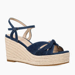 Load image into Gallery viewer, The Bow Platform Espadrille in Midnight
