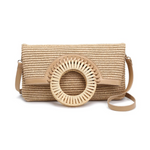 Load image into Gallery viewer, The Rattan Ring Clutch in Natural
