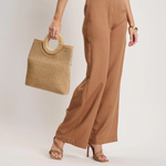 Load image into Gallery viewer, The Rattan Ring Clutch in Natural
