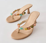Load image into Gallery viewer, The Bead Stone Thong Sandal in Cafe
