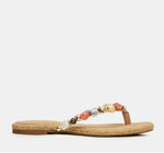 Load image into Gallery viewer, The Stone Bead Thong in Natural Multi
