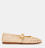 Load image into Gallery viewer, The Raffia Woven MaryJane Flat in Natural
