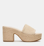 Load image into Gallery viewer, The Crochet Platform Espadrille Sandal in Natural
