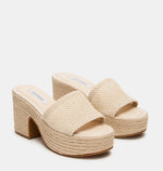 Load image into Gallery viewer, The Crochet Platform Espadrille Sandal in Natural
