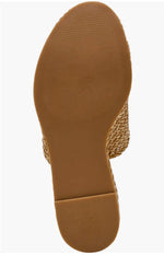 Load image into Gallery viewer, The Raffia Braided Wrapped Platform High Wedge in Natural
