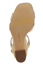 Load image into Gallery viewer, The Raffia Wedge Sandal in Amber Gold
