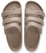 Load image into Gallery viewer, Florida Flex Platform EVA - The Papillio 3 Band Sandal in Gray Taupe
