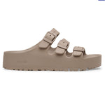 Load image into Gallery viewer, Florida Flex Platform EVA - The Papillio 3 Band Sandal in Gray Taupe
