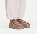 Load image into Gallery viewer, Florida Flex Platform EVA - The Papillio 3 Band Sandal in Gray Taupe
