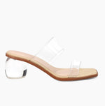 Load image into Gallery viewer, The Vinyl Dual Band Sandal in Clear
