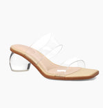 Load image into Gallery viewer, The Vinyl Dual Band Sandal in Clear
