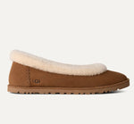 Load image into Gallery viewer, The Shearling Trim Ballet in Chestnut
