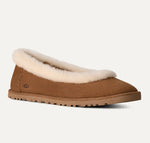 Load image into Gallery viewer, The Shearling Trim Ballet in Chestnut
