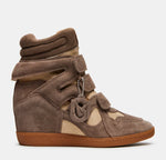Load image into Gallery viewer, The Velcro Hidden Wedge Sneaker in Taupe
