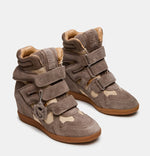 Load image into Gallery viewer, The Velcro Hidden Wedge Sneaker in Taupe
