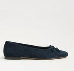 Load image into Gallery viewer, The Woven Ballet Flat in Navy Suede
