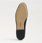 Load image into Gallery viewer, The Woven Ballet Flat in Navy Suede
