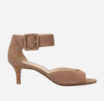 Load image into Gallery viewer, The Ankle Strap Sandal in Dark Taupe
