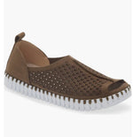 Load image into Gallery viewer, Tulip 9377 - The Peep Toe Flat in Chestnut
