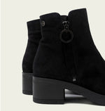 Load image into Gallery viewer, The Side Zip Casual Bootie in Black
