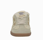 Load image into Gallery viewer, The Backless Sneaker with Faux Fur Trim in Butter Gold
